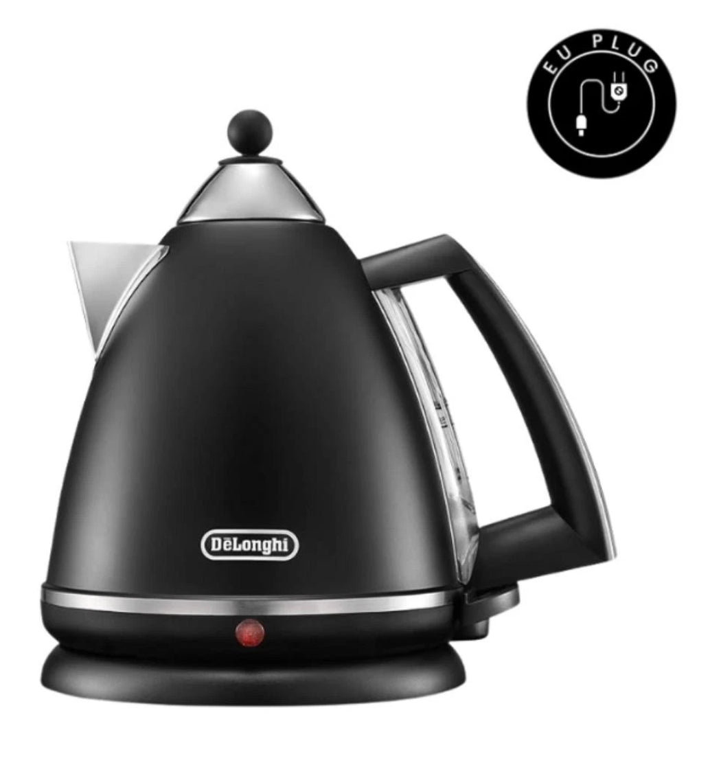 De'Longhi Argento 1.7L 2000W Kettle Black EU Plug