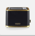 Salter Wide-Slot Toaster Palermo Defrost/Reheat/Cancel 930W Black/Gold EK5032BLK