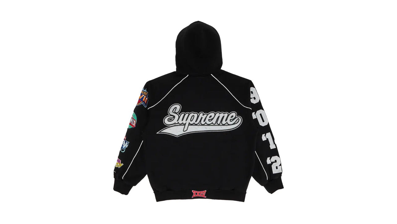 Supreme Playoffs Zip Up Hooded Sweatshirt 'Black' - Large