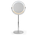 Beldray 7” Rechargeable LED Makeup Mirror – 1X/3X, Swivel, Dimmable, Chrome