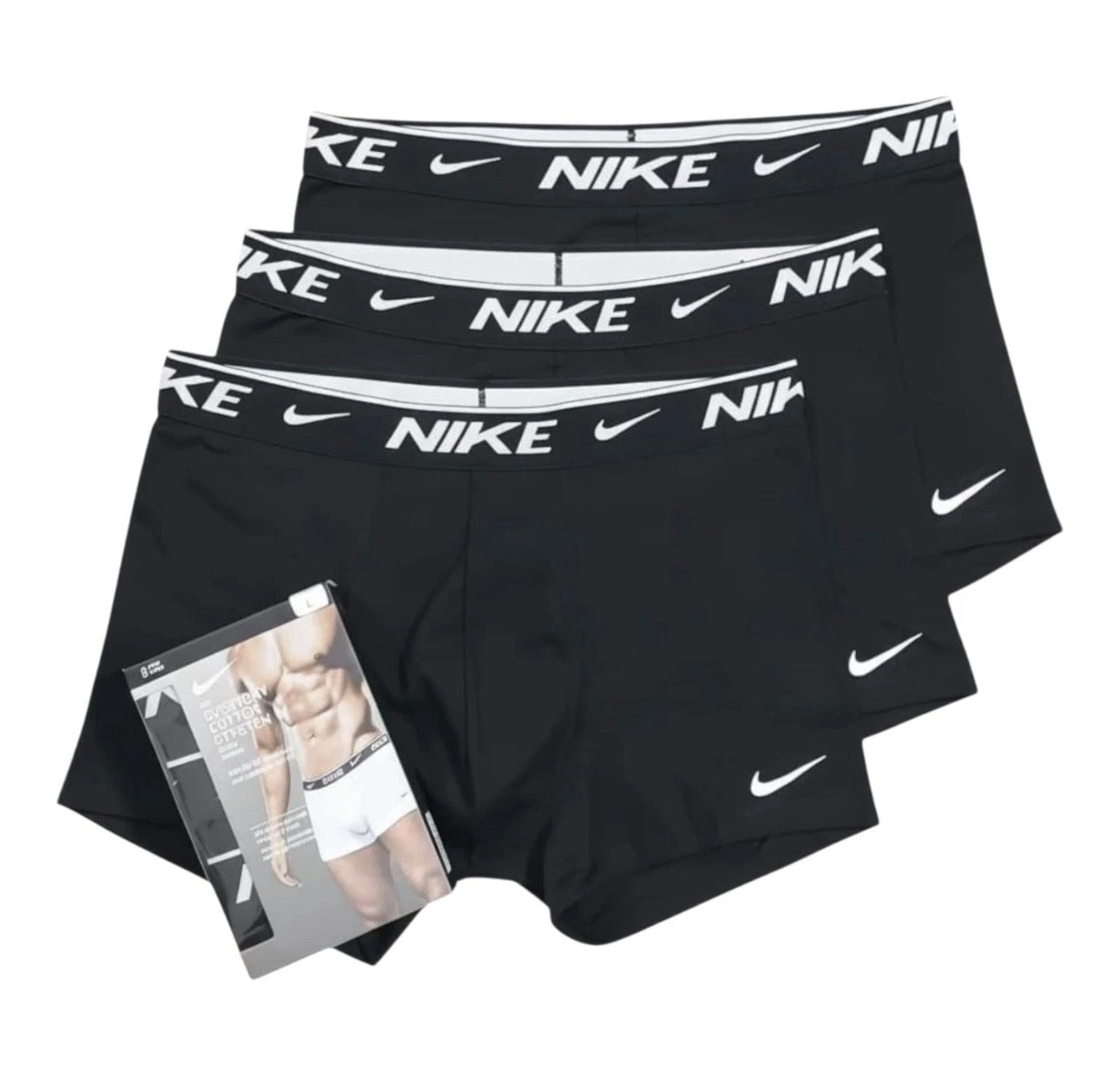 NIKE MEN'S BOXERS UNDERWEAR PACK OF 3 BLACK🏴