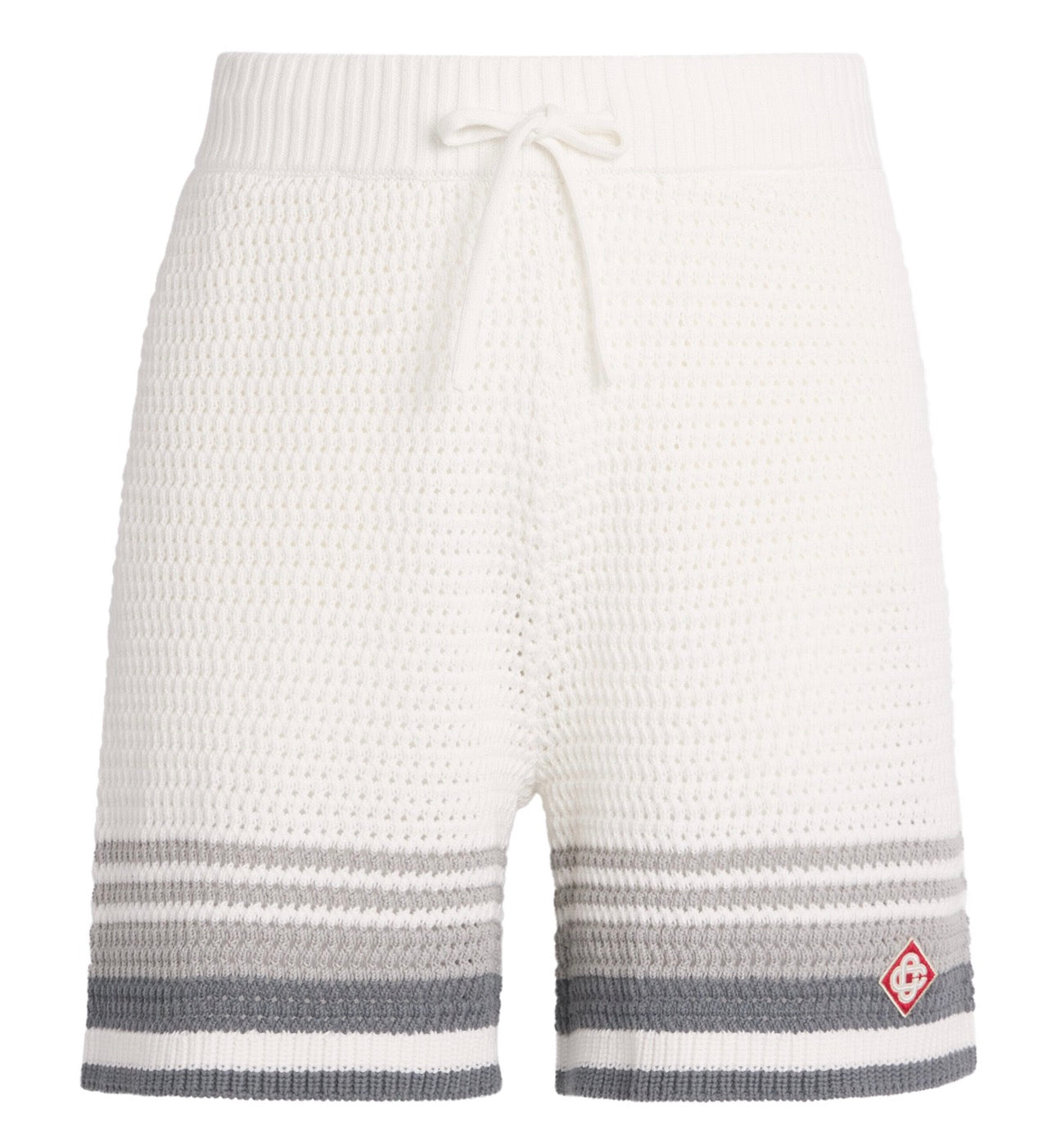 Casablanca Mens White Crochet Tennis Shirt and Shorts - Size UK S