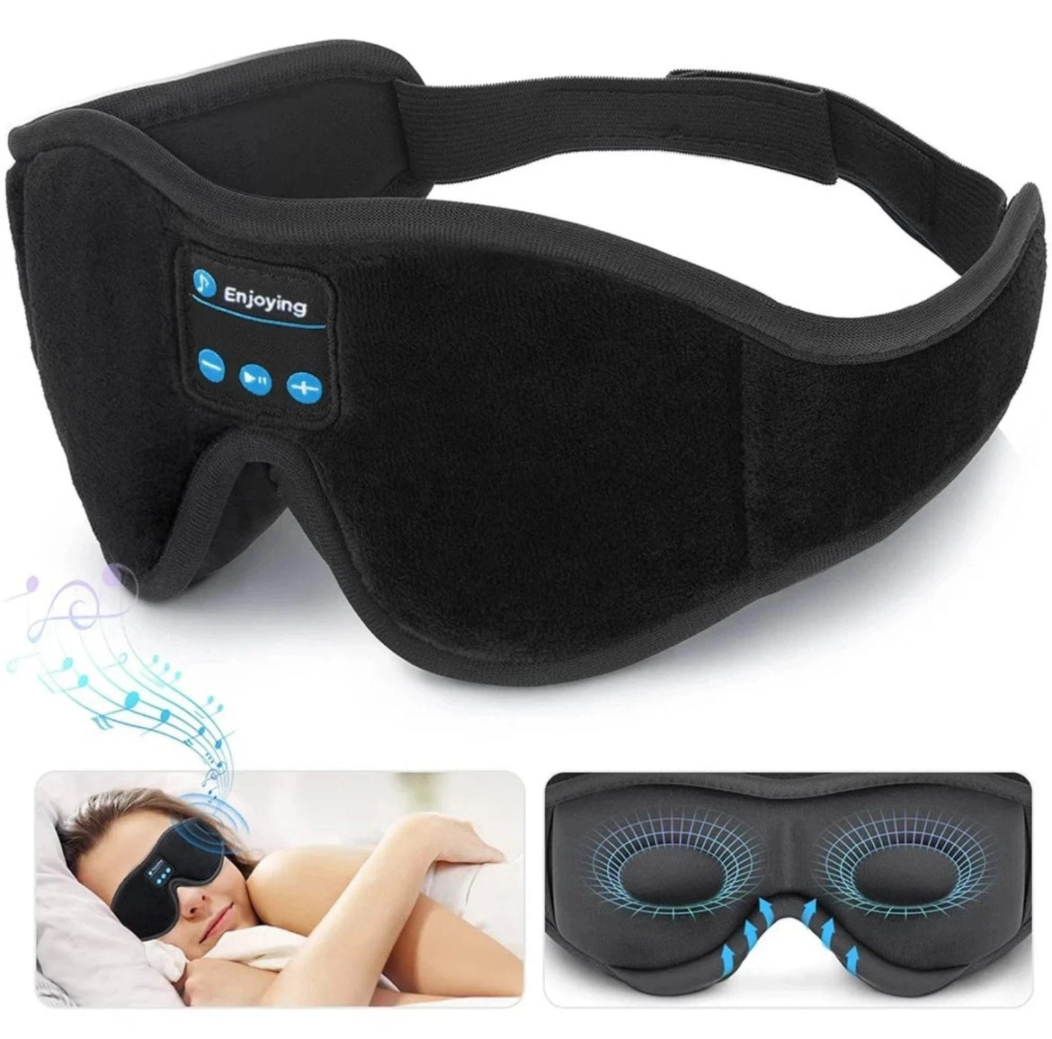 Bluetooth Sleep Mask Headphones Sports Headset Earphones Sleeping Music Eye Mask