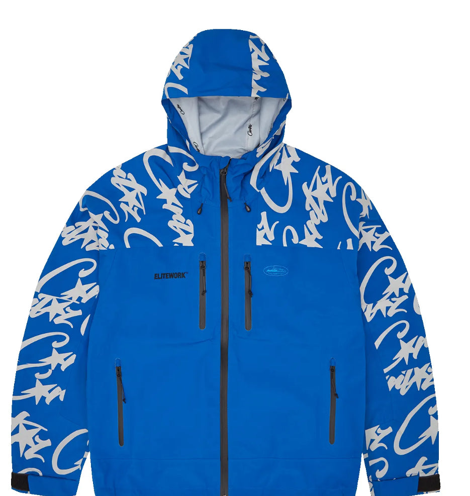 Corteiz Elitework windbreaker blue☑️