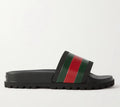 GUCCI MEN'S WEB SLIDES BLACK☑️