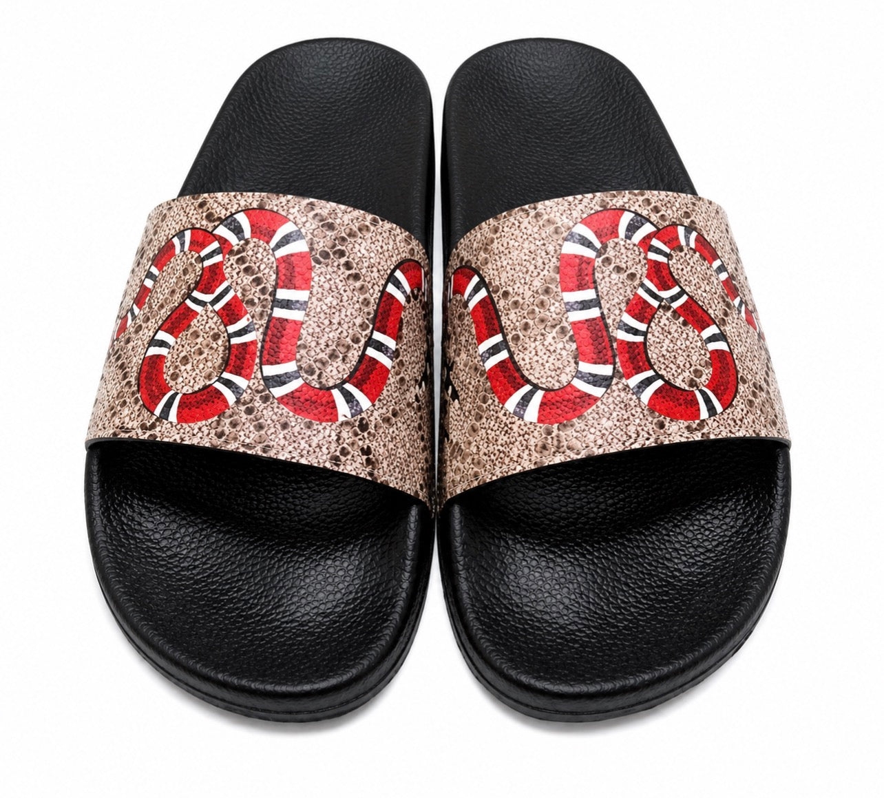 Gucci GG Supreme ‘Kingsnake’ Slides - Size 10
