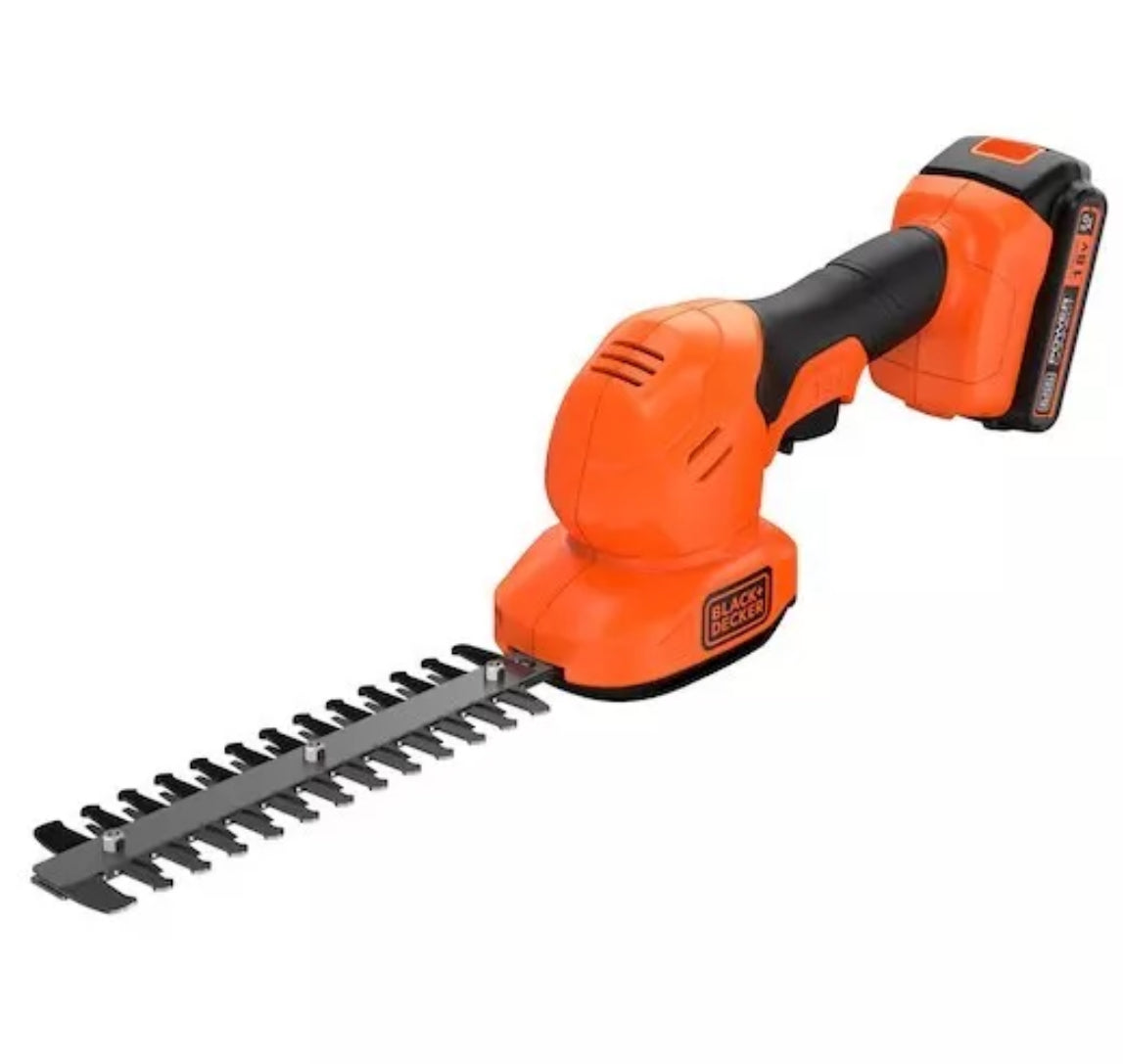Black+Decker 18V Shear Shrubber with 2Ah Battery & Charger BCSS18D1Q-GB