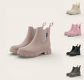 Women’s Chelsea Rain Boots Waterproof Thick Sole Elastic Strap All Season