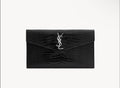 Saint Laurent YSL CLASSIC CASSANDRE CHAIN WALLET IN BLACK CROCO LEATHER - Authenticity Guaranteed