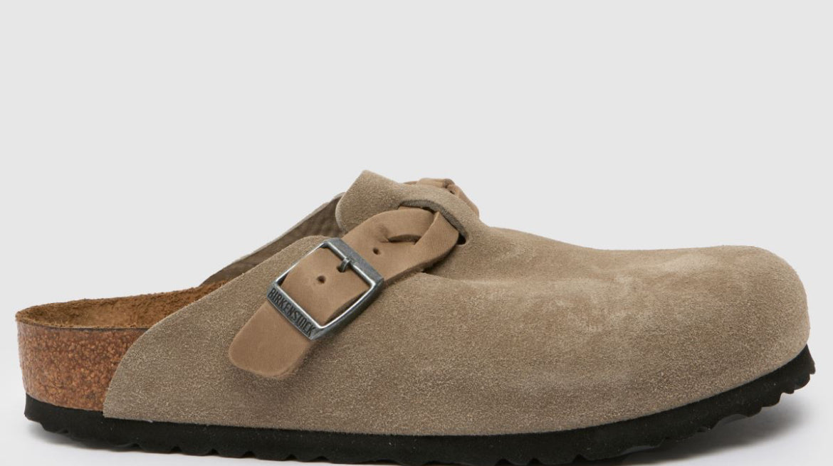 Birkenstock Boston Clogs Taupe Suede🏴☑️