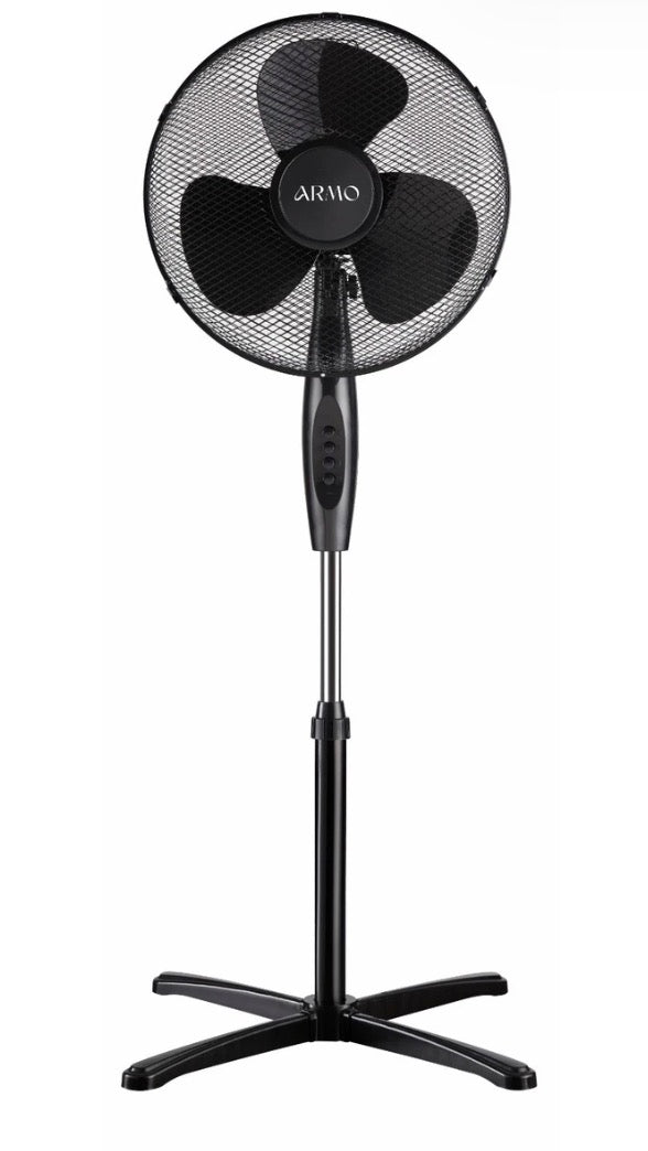 Armo®  16" INCH Pedestal Fan 3 Speed Electric Oscillating Cooling Fan
