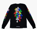 Chrome heart multi-coloured long sleeve tee