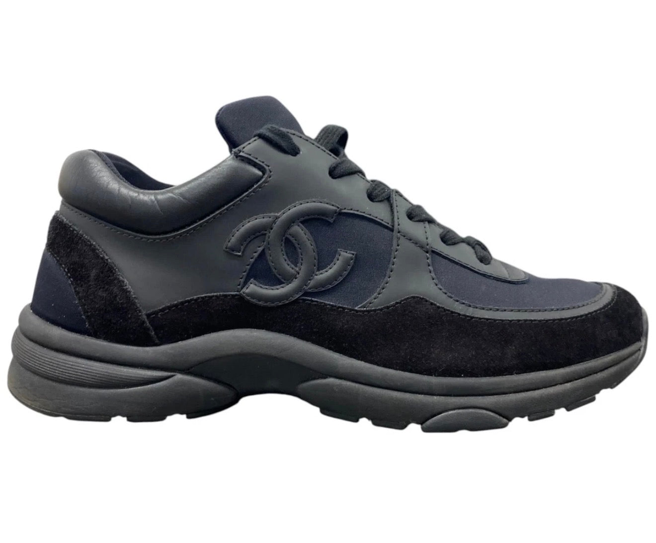 Chanel Men's CC Runners Low Trainers Black - Authenticity Guaranteed