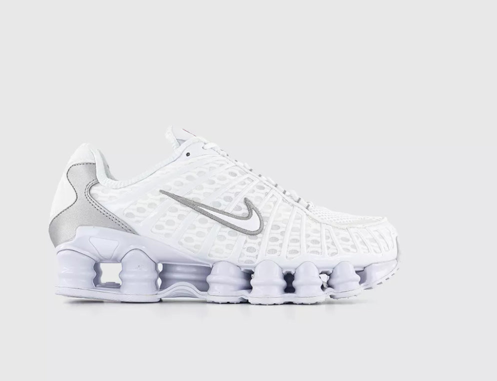 NIKE Shox TL Men's White/Silver  Trainers☑️
