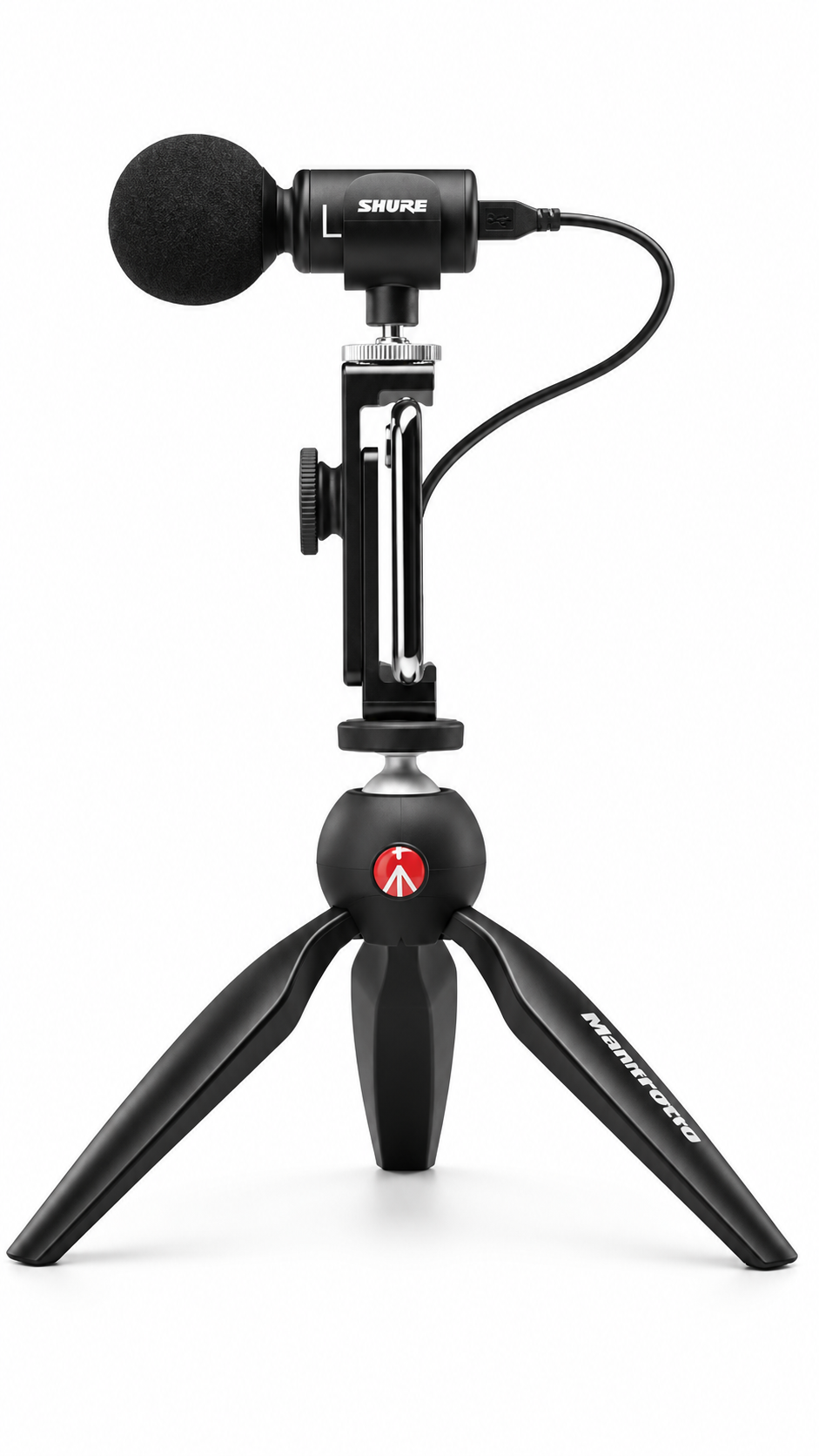 Shure MV88+ Video Kit - Digital Condenser Mic for Apple&Android with PIXI Tripod