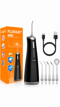 FlossJet Water Dental Flosser for Teeth Cordless with 300ML 4 Cleaning Modes 5 J