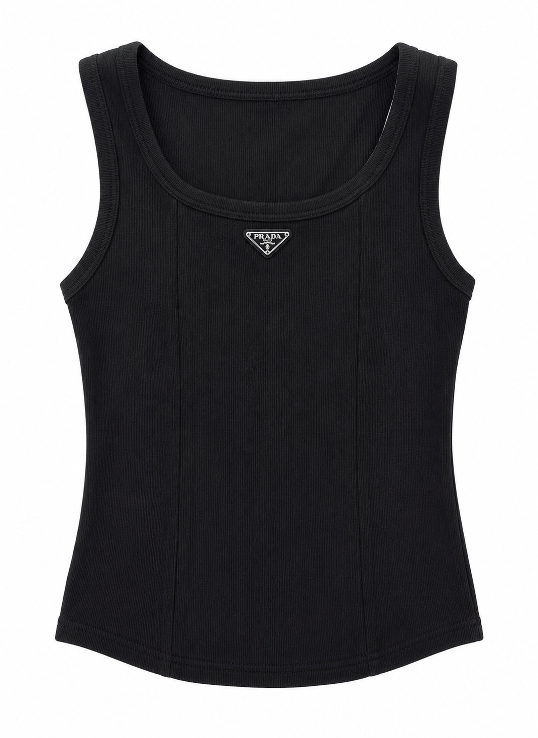 Prada Ribbed Tank Top - Size UK 8-10