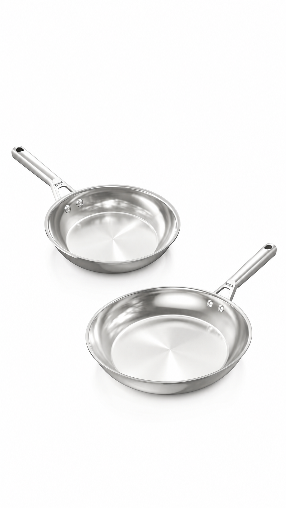 Ninja EverClad Stainless Steel 2-Piece Frying Pan Set C92000EUI