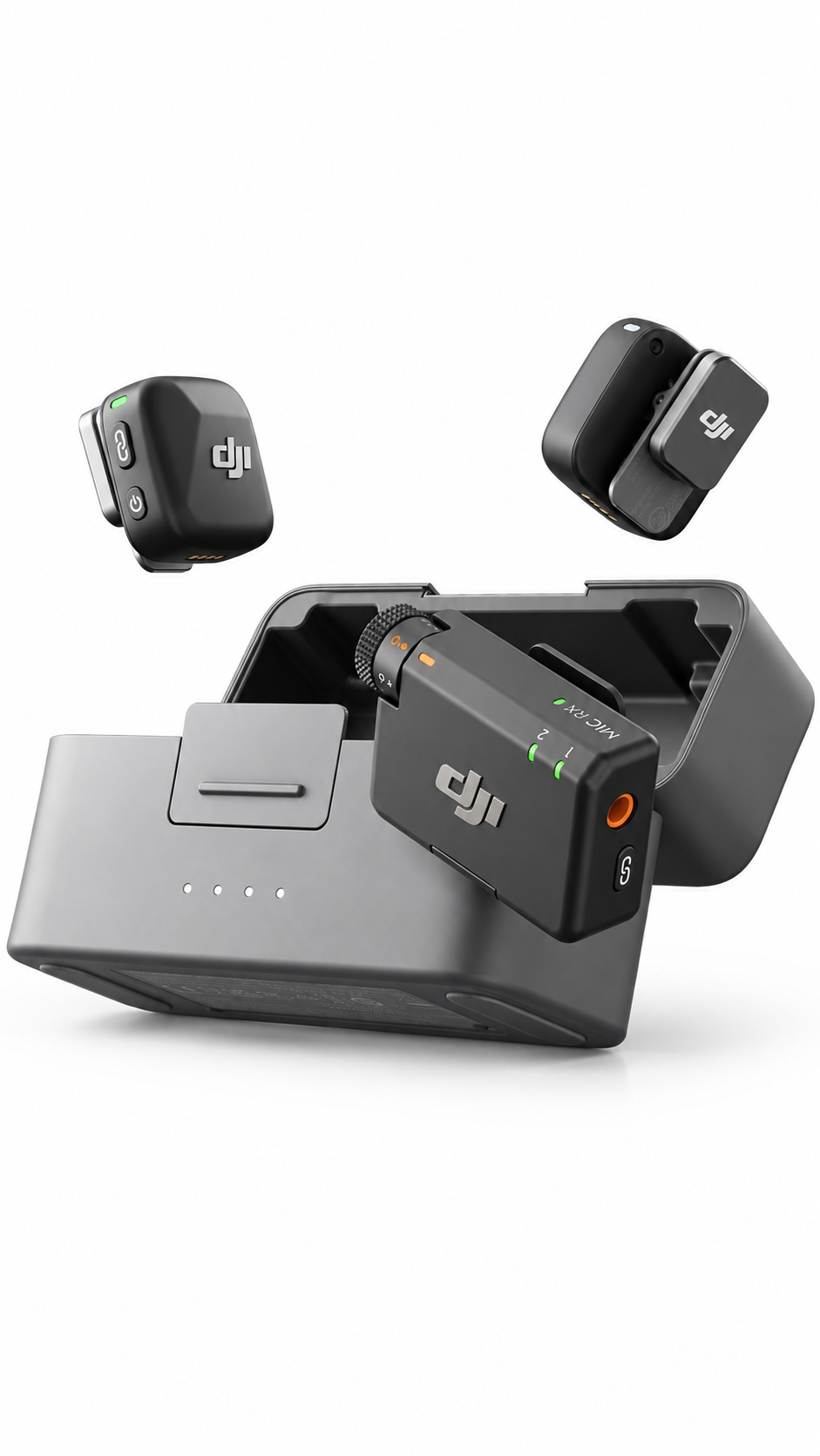 DJI Mic Mini (2 TX + 1 RX + Charging Case) Wireless Lavalier Microphone Vlog
