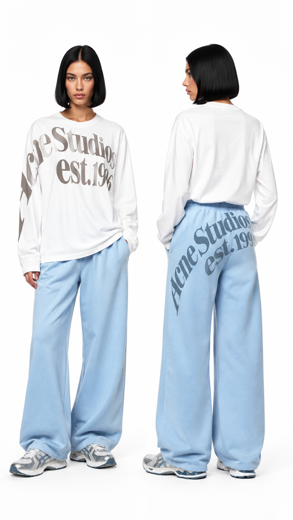 Acne Studios Relaxed Graphic Tee & Washed Sweatpants