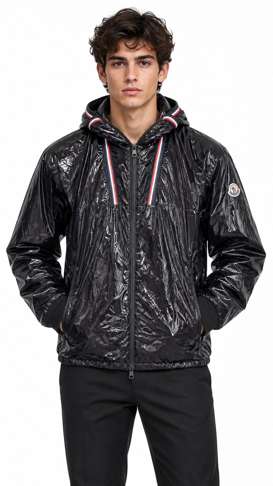 Moncler Windbreaker Jacket Coat Men Navy Blue - Authenticity Guaranteed