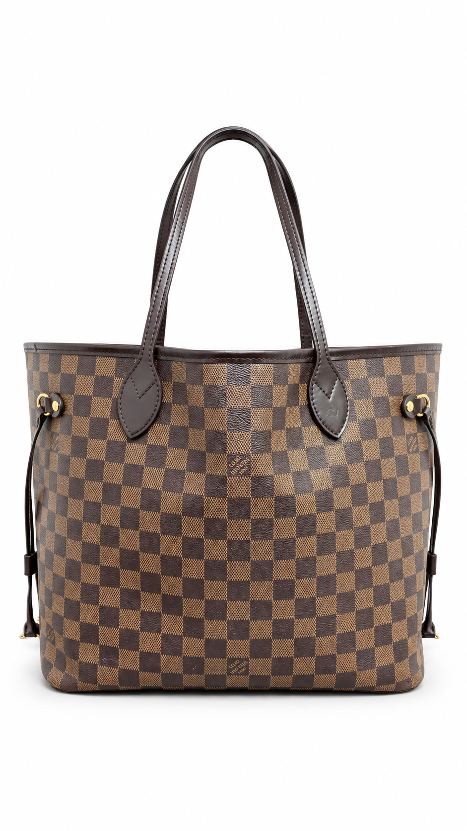 Louis Vuitton Neverfull MM Damier Ebène Tote Bag Red - Authenticity Guaranteed