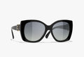 CHANEL Sunglasses Black Gold Women’s heart shape Like NEW🏴