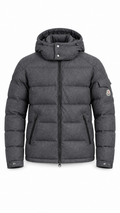 Moncler Montgenevre Grey Wool Puffer Jacket - Authenticity Guaranteed