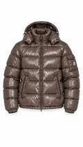 Moncler Maya Brown Down Puffer Jacket - Authenticity Guaranteed