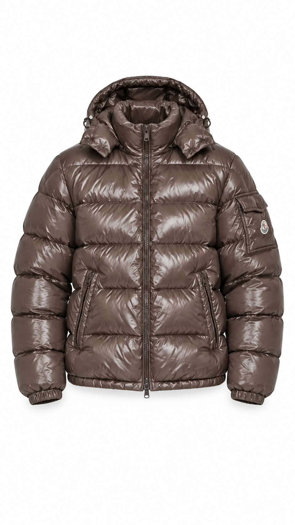 Moncler Maya Brown Down Puffer Jacket - Authenticity Guaranteed