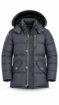 Moose Knuckles 3Q Shearling Jacket Navy - Authenticity Guaranteed