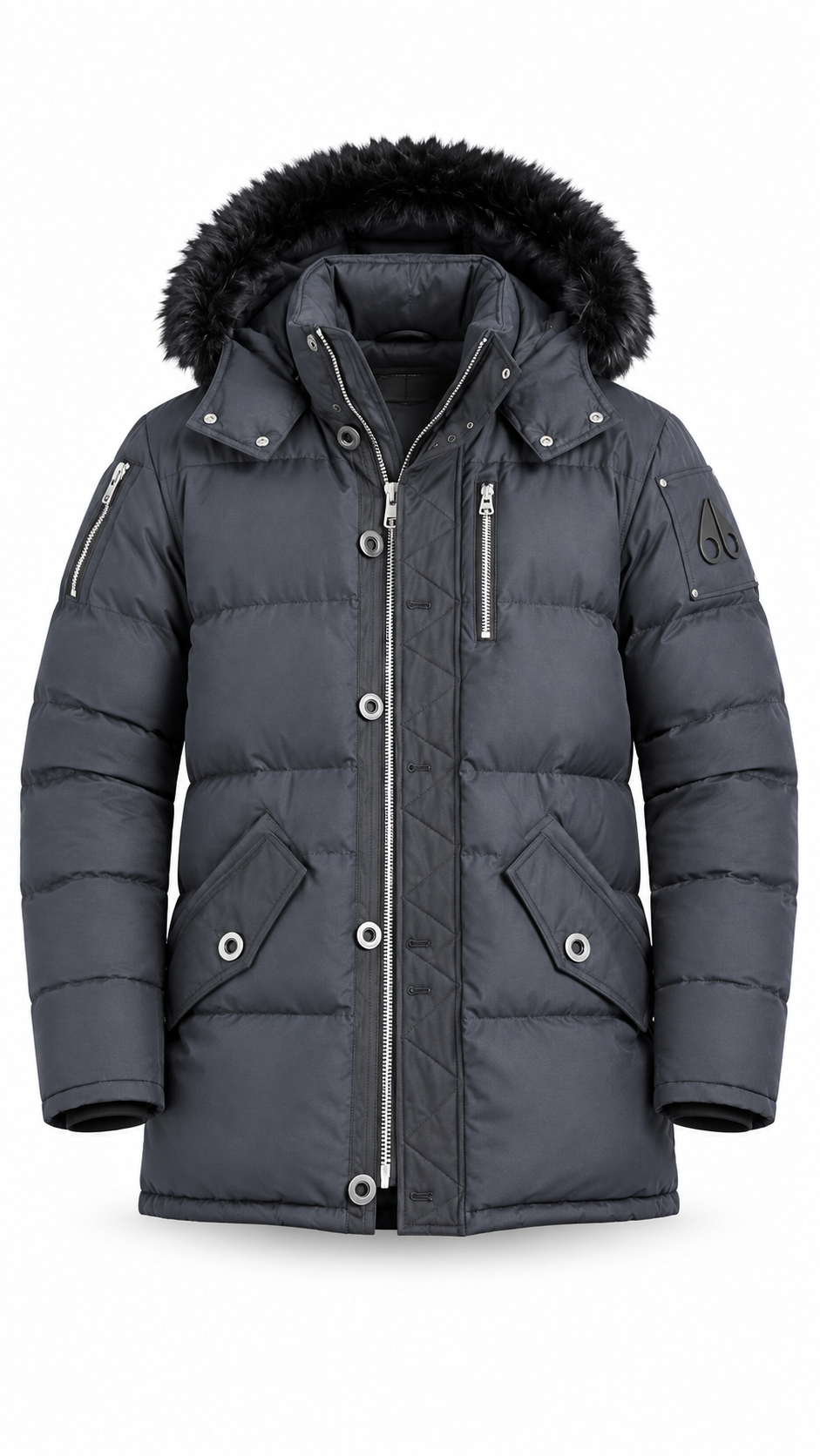 Moose Knuckles 3Q Shearling Jacket Navy - Authenticity Guaranteed
