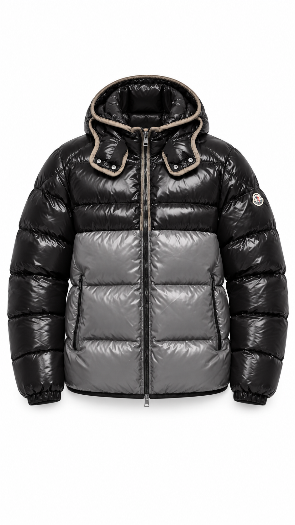 Moncler Harry Black & Grey Puffer Jacket - Authenticity Guaranteed
