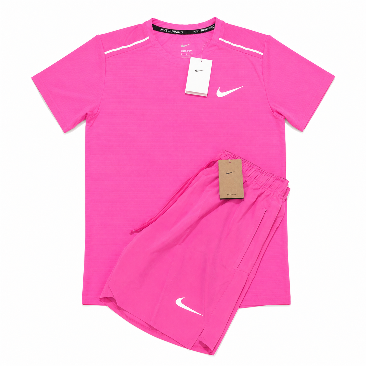 Nike Miler 1.0 Rose Pink Set Dri-fit Top + 5” Challenger Shorts🏴☑️