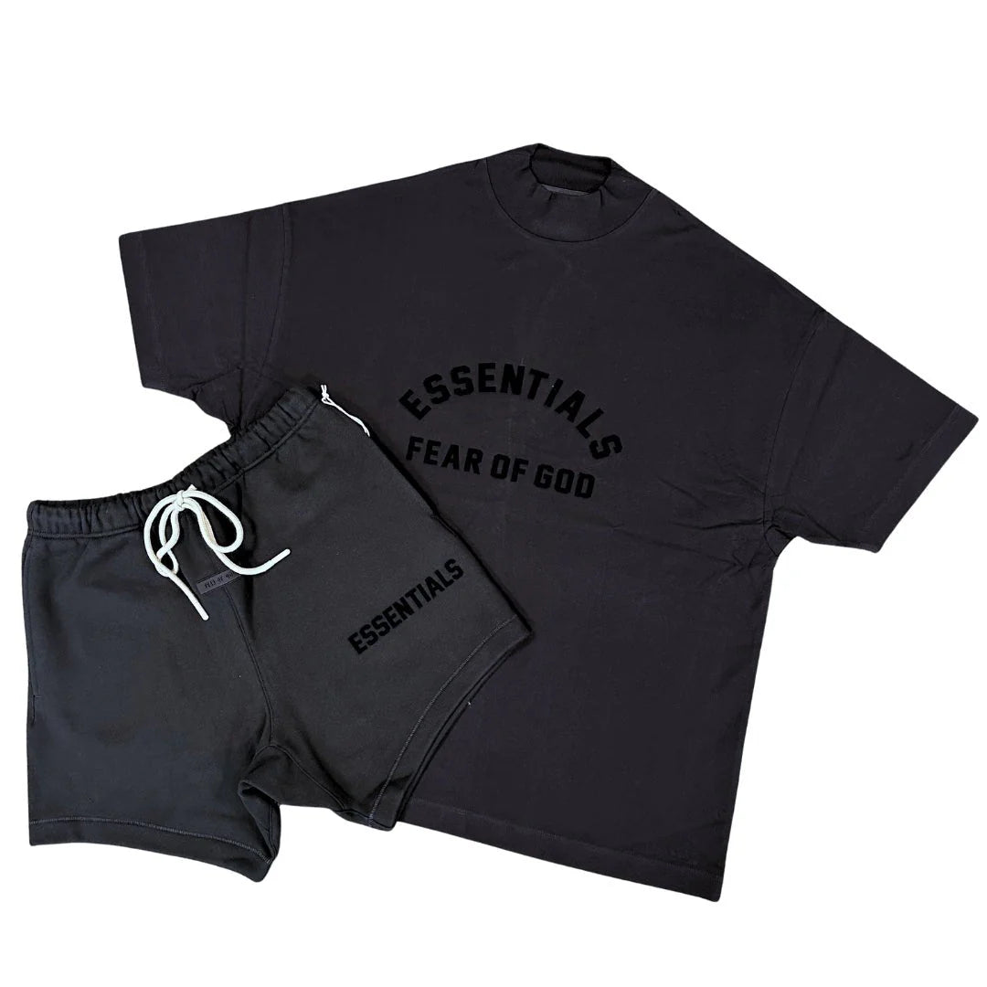 SS23 JET BLACK ESSENTIALS SHORT SET ✅