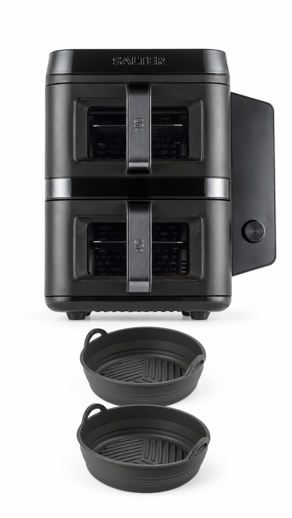 Salter VertiCook View Air Fryer 9L - 2Pc Air Fryer Liners, BPA/PFAS-Free Coating