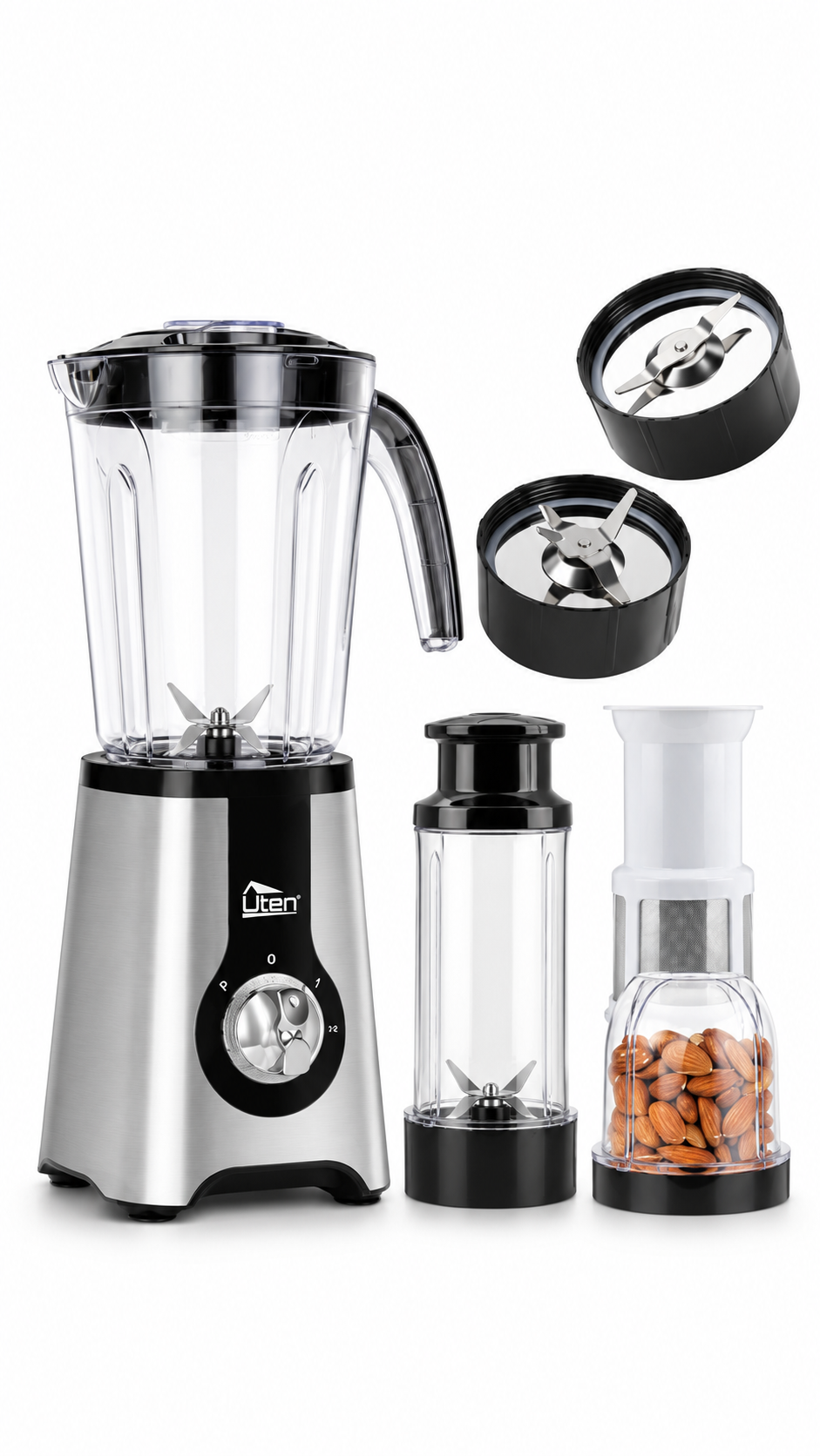 7 in 1 Food Blender Food Processor Smoothie Maker Fruit Juicer Coffee Grinder UK