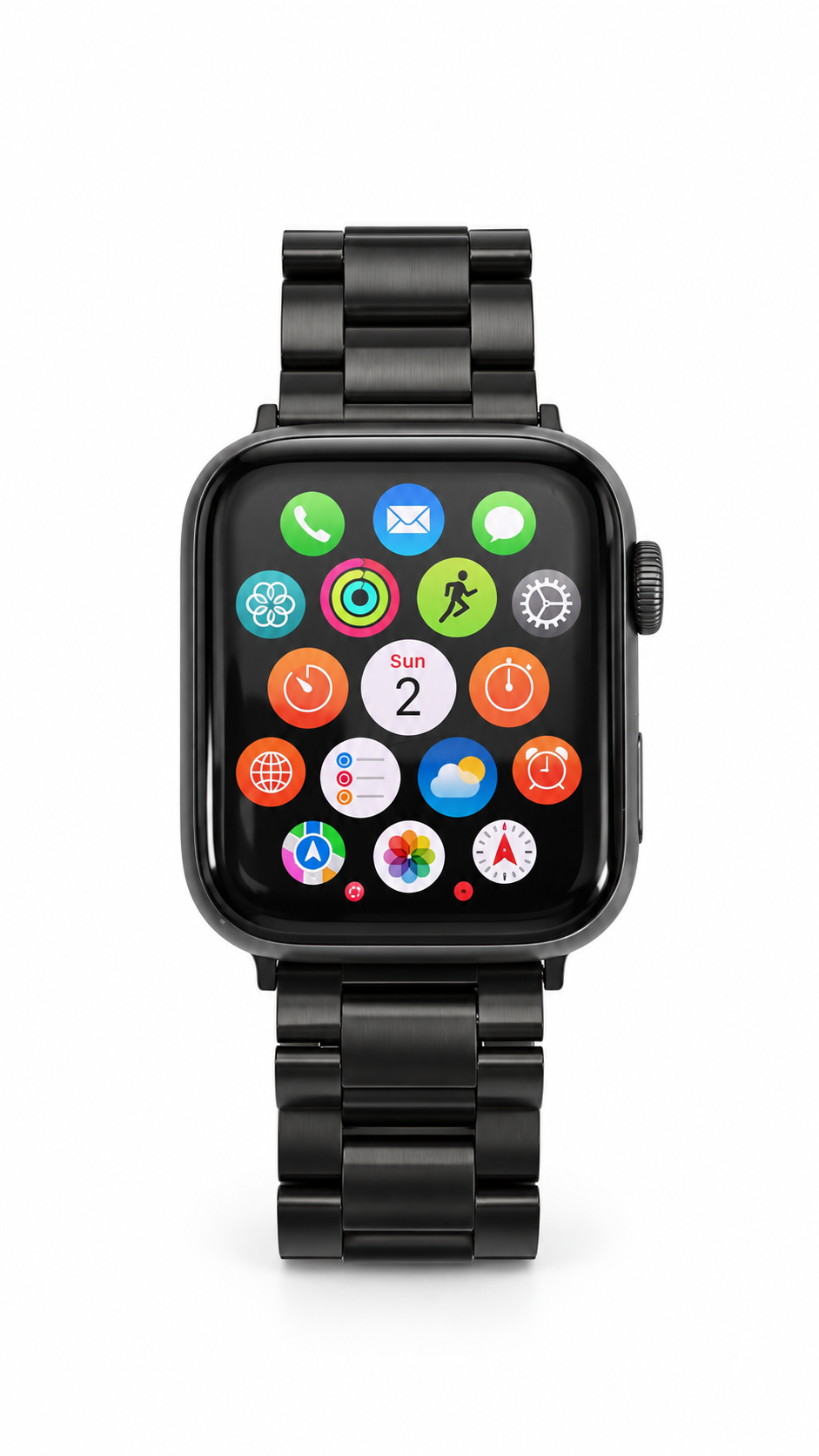 Apple Watch SE (1st Gen) 44mm Aluminium Case Black Metal Band GPS Smartwatch