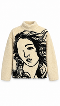 Stussy Cream Venus Sherpa Fleece Jacket (L)