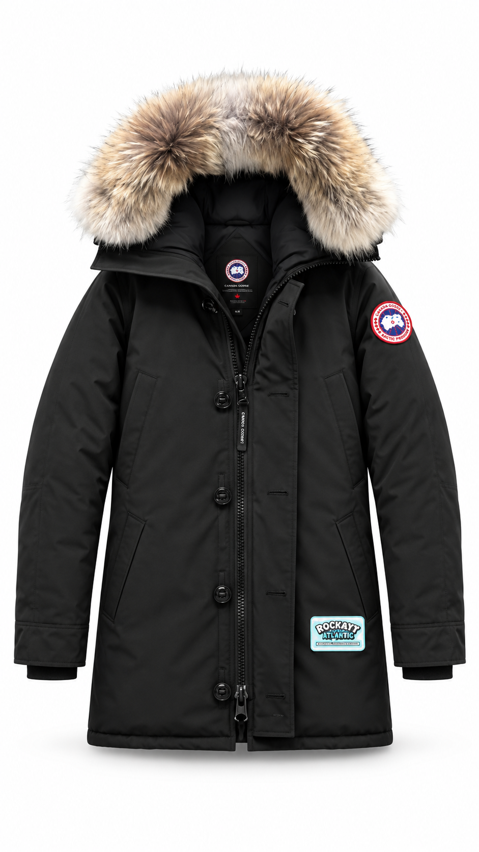 Canada Goose mens black chateau parka down coat - Authenticity Guaranteed
