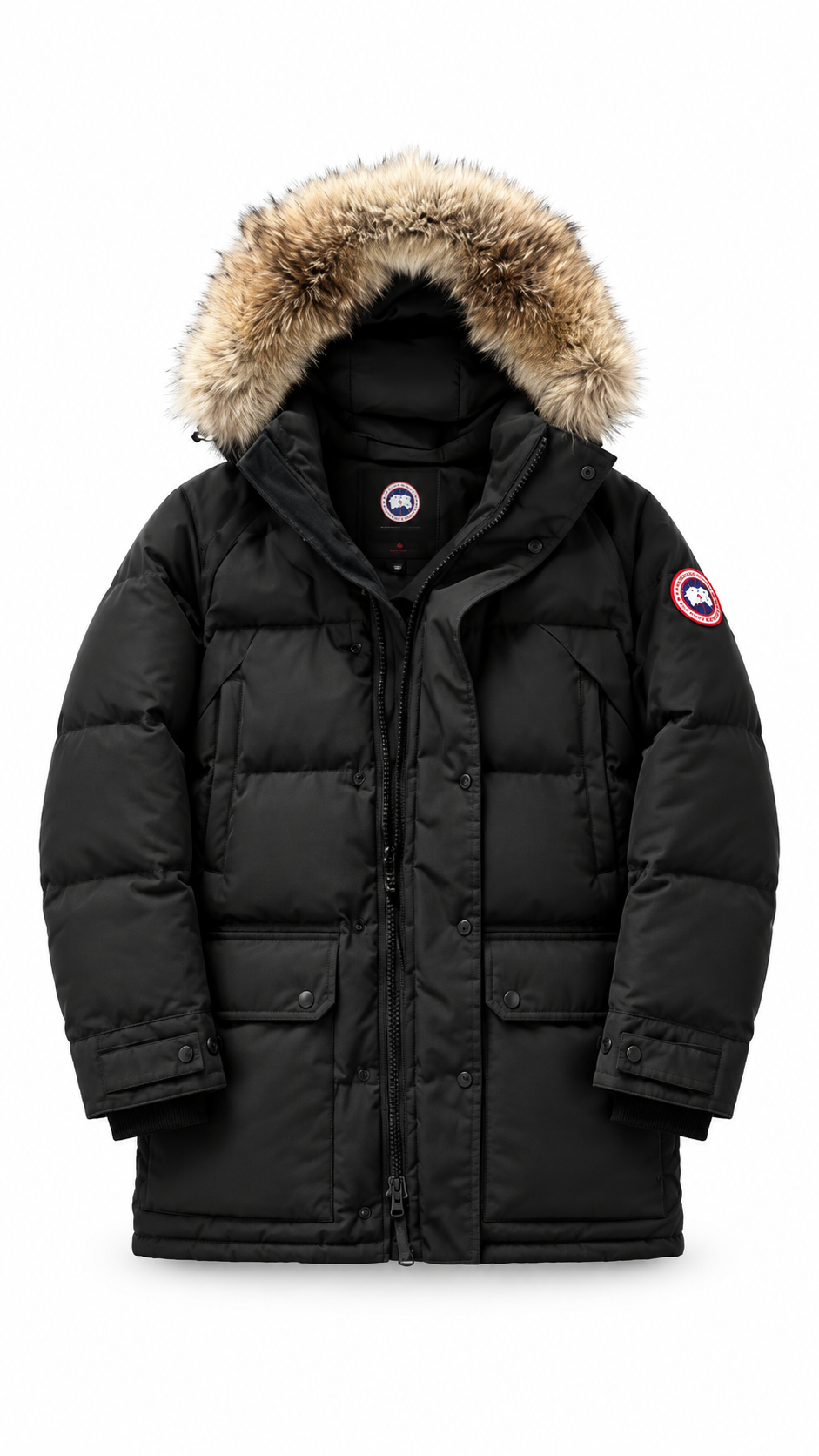 Canada Goose mens black emory parka down coat - Authenticity Guaranteed