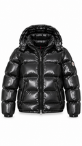Moncler Maya Men's L Black Nylon Hooded Puffer Jacket Winter - Authenticity Guaranteed
