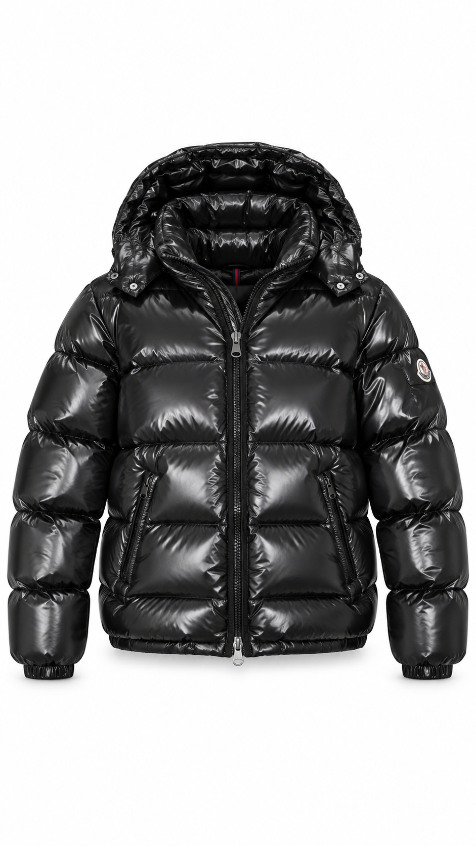 Moncler Maya Men's L Black Nylon Hooded Puffer Jacket Winter - Authenticity Guaranteed