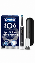 Oral-B iO6 Black Lava Smart Electric Toothbrush with AI Technology