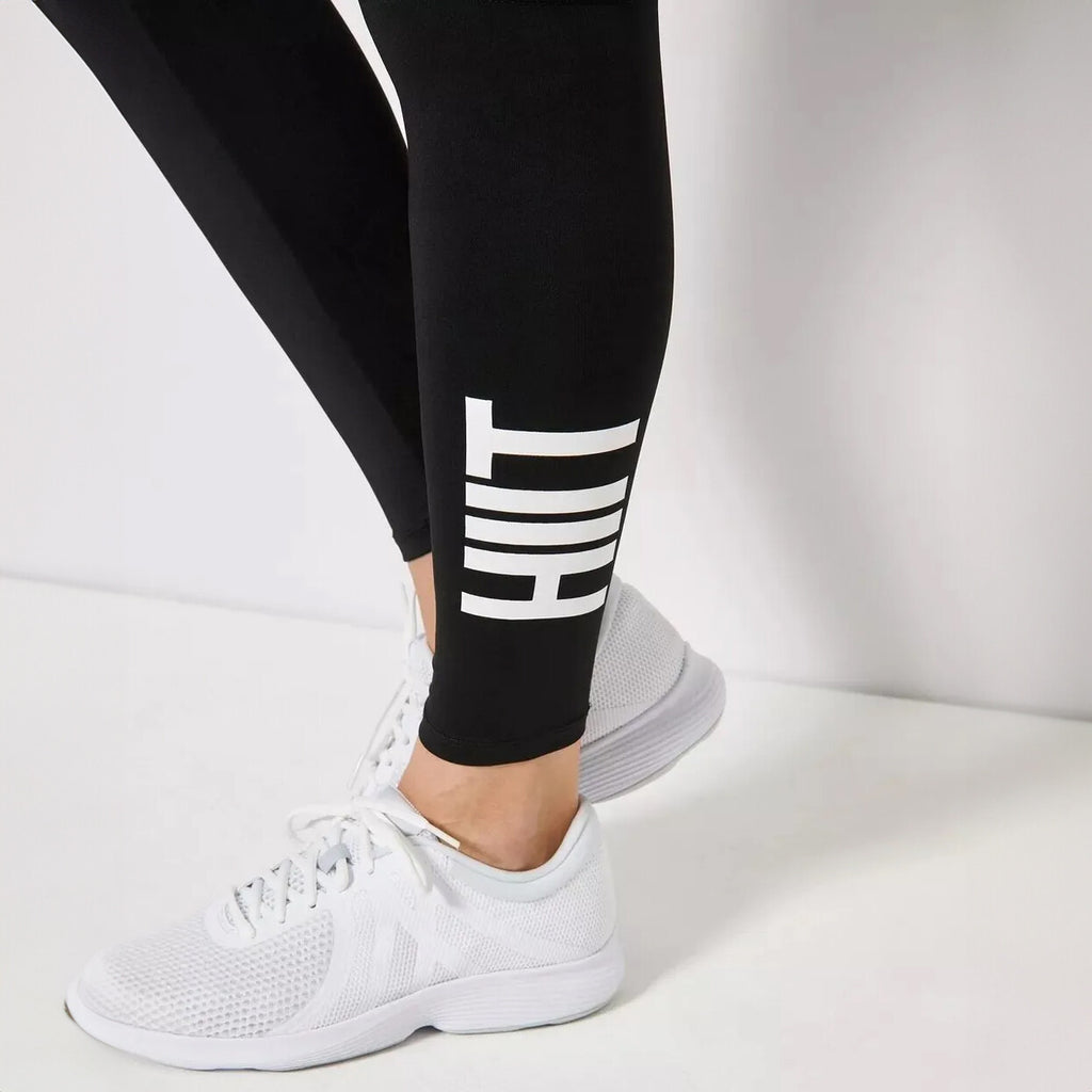 SIZE XS - XL Womens Gym Set Leggings & Top Black Gymwear Sports Set - new 🏴