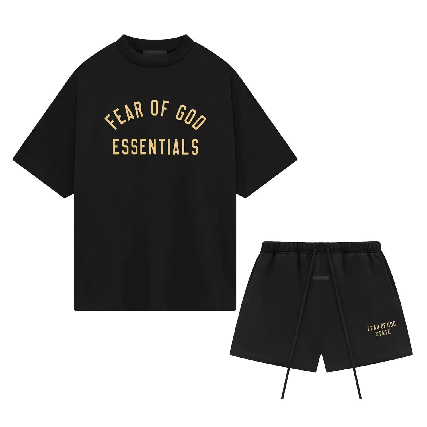 FW24 BLACK ESSENTIALS SHORT SET ✅