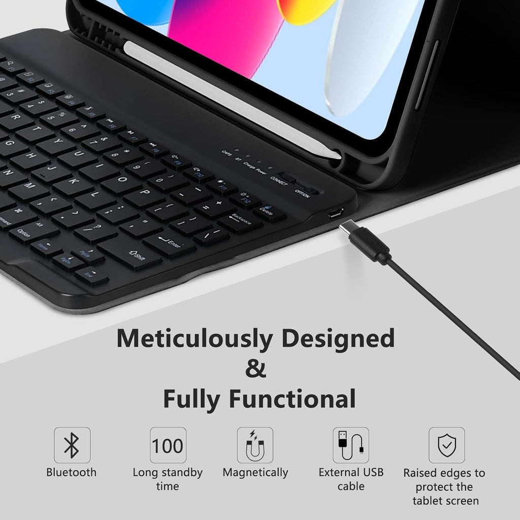 iPad A16 Case(2025,11")11th 10th Generation with Keyboard - New 🏴