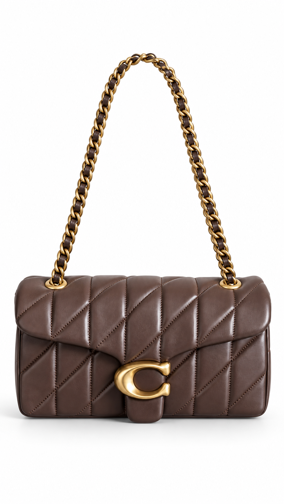 COACH Tabby 26 Quilted Leather Shoulder Bag Black Crossbody