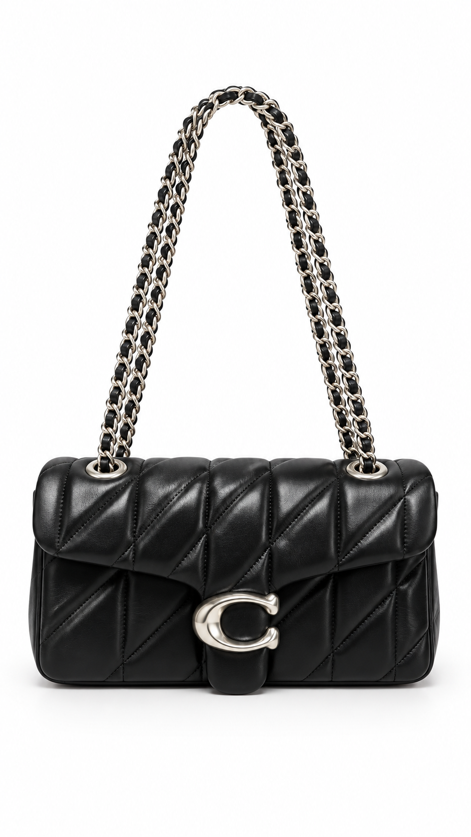 COACH Tabby 26 Quilted Leather Shoulder Bag Black Crossbody