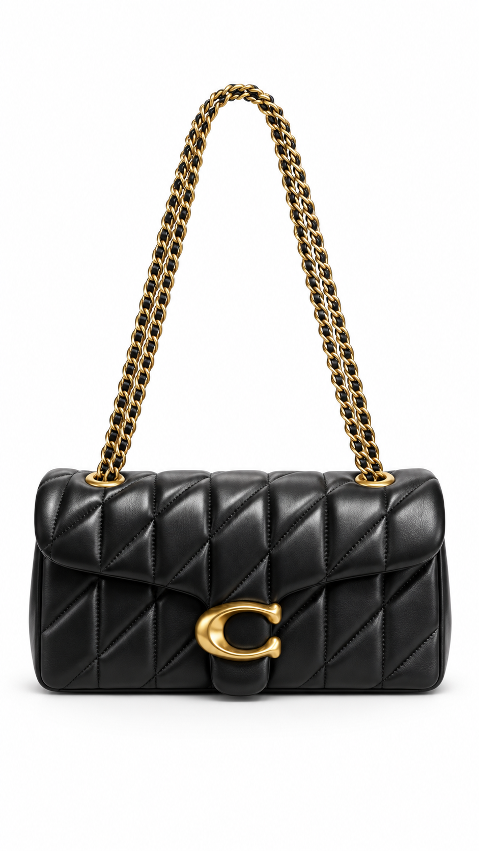 COACH Tabby 26 Quilted Leather Shoulder Bag Black Crossbody